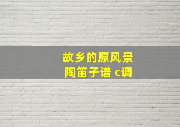 故乡的原风景陶笛子谱 c调